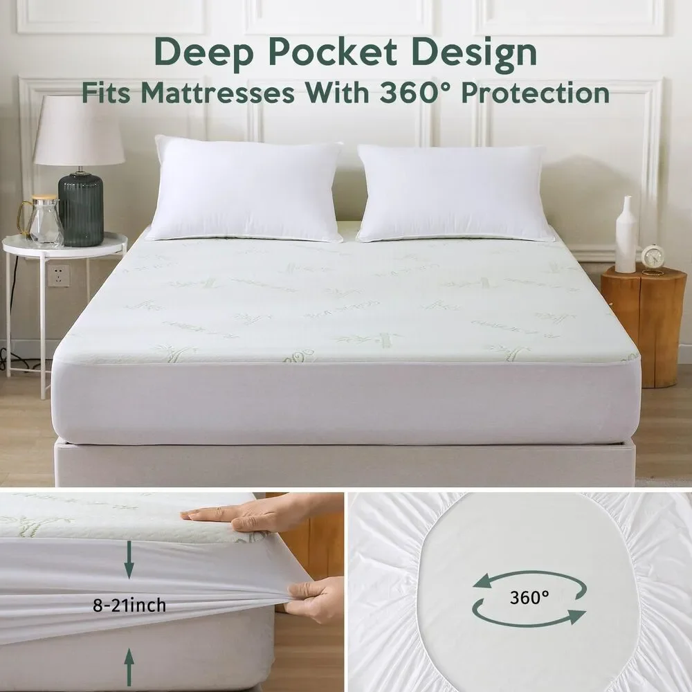 2 Pack Queen Mattress Protector 100 Waterproof Mattress Cover Queen